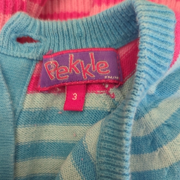 Colorful Striped Kids Sweater Dress - Picture 2 of 3